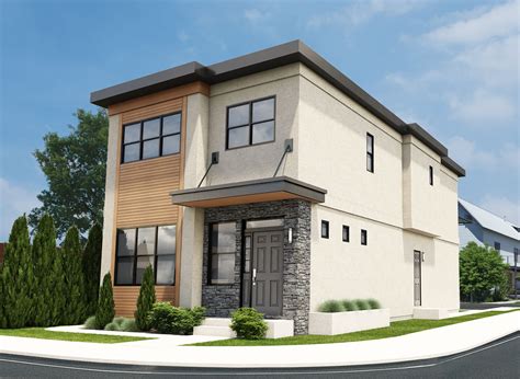 Duplex House Plan | Blog | Narrow lot house plans, Townhouse exterior