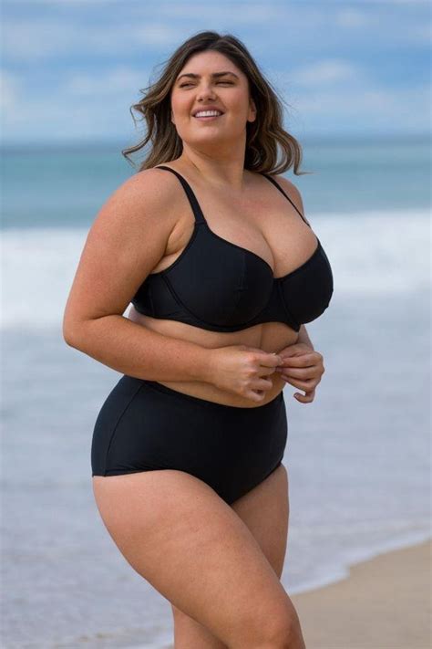 Plain Black Bikini Top Curvy Swimwear Curvy Swimwear Australia