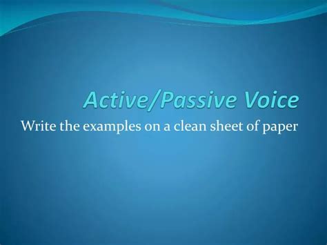 Ppt What Is Active Passive Voice Powerpoint Presentation Free Hot Sex Picture