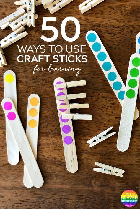 50 Of The Best Ways To Use Crafts Sticks For Learning Math Activities