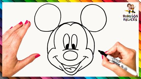 Como Dibujar A Mickey Mouse Facil Easy Drawings Dibujos Faciles The