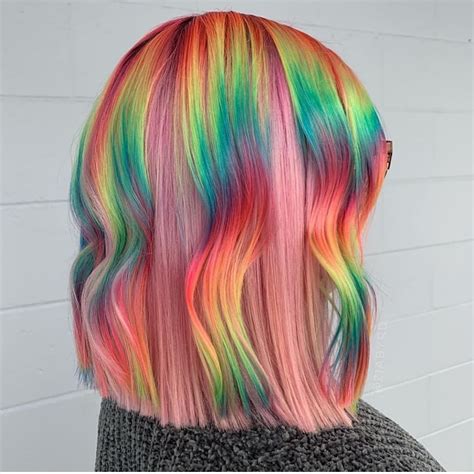 Pin By Tina C On Hair In 2019 Rainbow Hair Hair Pretty Hair Color