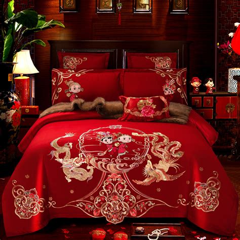 New 100 Cotton Luxury The Big Day Of Wedding Bedding Set Embroidery Duvet Cover Bed Sheet