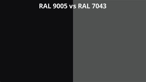 Ral 9005 Vs 7043 Ral Colour Chart Uk