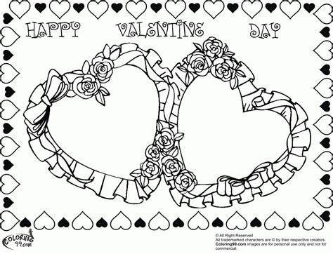 Free printable valentine's day coloring pages. Coloring Pages Of Roses And Hearts - Coloring Home