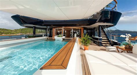 luxury super yacht boat yacht solandge luxury yachts pool lurssen motor super swimming charter