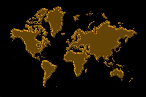 World Map Gold Photograph By Andrew Fare Fine Art America