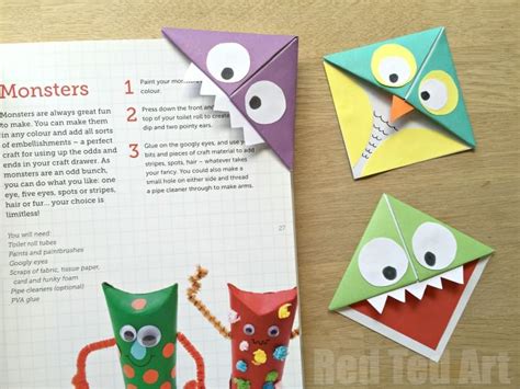 Monster Corner Bookmarks And Owls Red Ted Arts Blog Origami