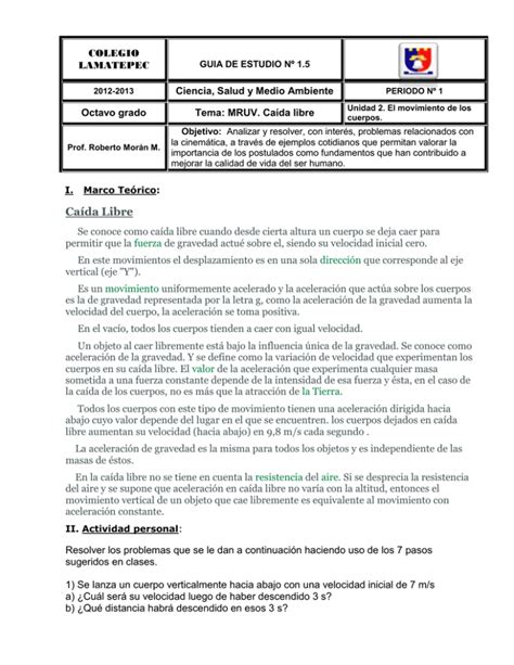 Colegio Lamatepec Ciencia Salud Y Medio Ambiente Octavo Grado