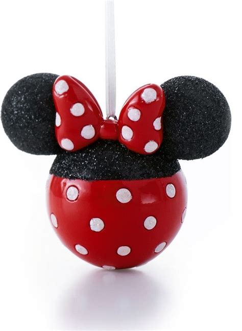 Hallmark Disneys Minnie Mouse Glitter Ears Christmas Ornament