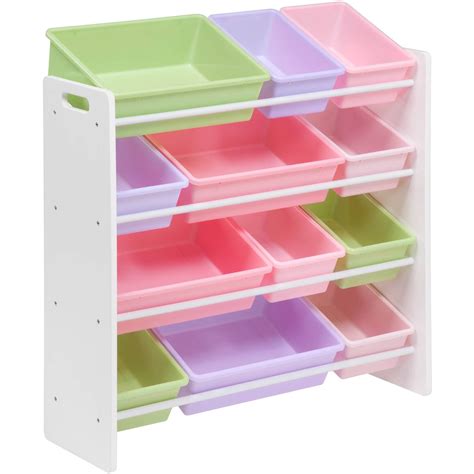 New Playroom Nursery Girl Toy 12 Organizer And Storage Durable Bins