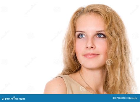 Portrait Of A Beautiful Girl Looking To The Side Stock Photo Image Of