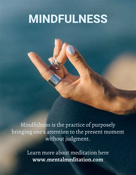 Blue Mindfulness Meditation Flyer Venngage