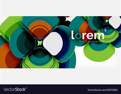 Round Triangles Geometric Shapes Composition Vector Image