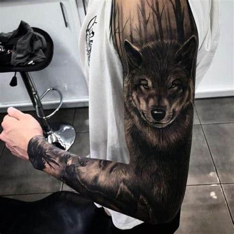 70 Wolf Tattoo Designs For Men Masculine Idea Inspiration