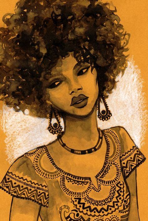 Such An Amazing Painting Black Women Art Natural Hair Art Afro Girl