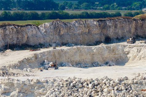 The Operating Huge Quarry For The Extraction Of Stone Natural
