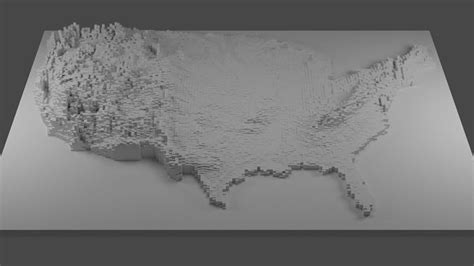 United States Elevation Map 3d Model 3d Printable Cgtrader