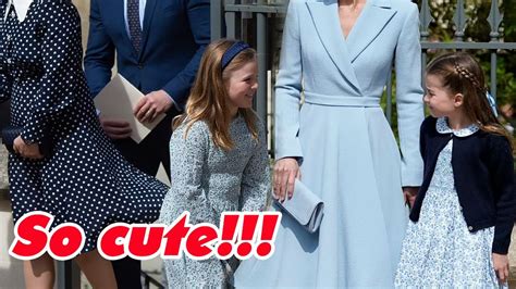 Princess Charlotte Prince George And Mia Tindall Steal The Show At Easter Sunday Service YouTube