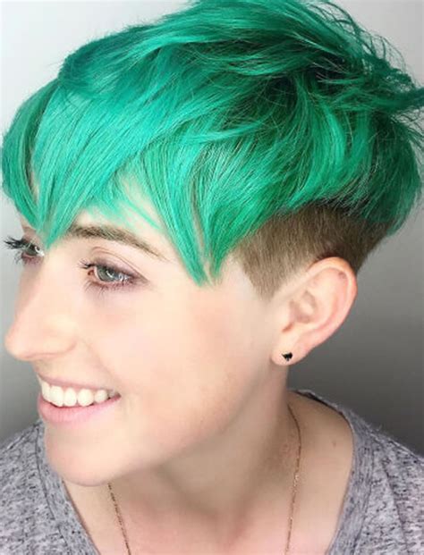 Green Pixie Hairstyles For Youg Girls 2018 2019 Hairstyles
