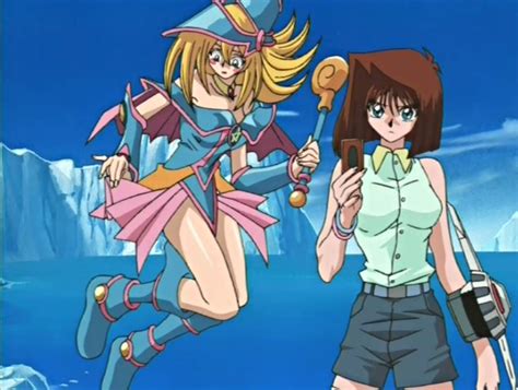 Yu Gi Oh Duel Monsters Anzu Mazaki And Black Magician Girl Anime Yugioh Monsters The Magicians