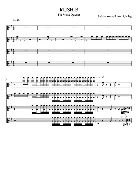 What else is there to say? RUSH B for Viola Quartet Sheet music for Viola | Download free in PDF or MIDI | Musescore.com