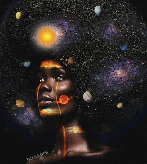 Universal Black Girl Magick🌟🌛☉👑 Black Art Painting Black Artwork