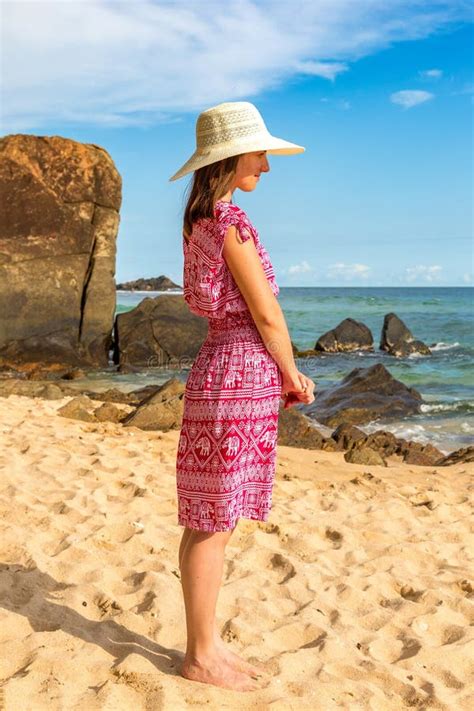 Woman On A Tropical Beach Stock Photo Image Of Resort 229207626