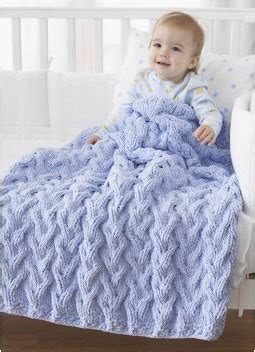 Try our easy instructions to get them started, then choose projects that will kids will love to make. Lovely Cabled Baby Blanket :: Free Knitting Pattern