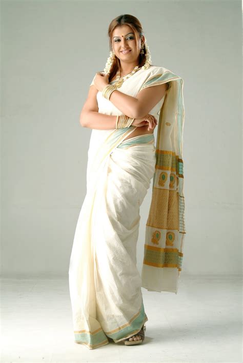 Celeb Saree Tamil Masala Actress Sona White Saree Navel Smile Photos