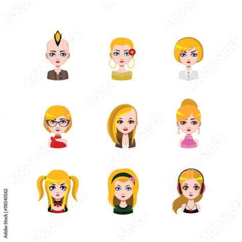 Women Avatar With Blonde Hair 3 Stock Image And Royalty Free Vector