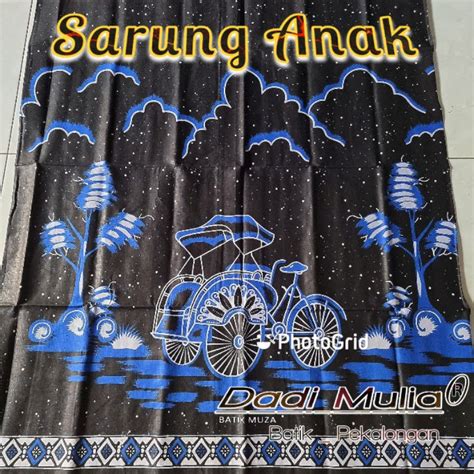 Glove Children Batik Becak Blue Sd Or Smp Kang Santri Batik Mountain