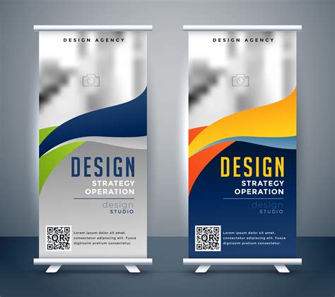 Business Roll Up Standee Design Banner Template Stock Vector 91c