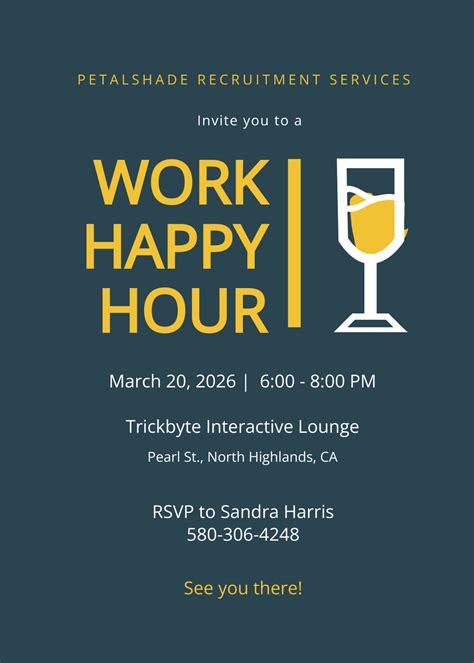 Free Happy Hour Invitation Edit Online And Download