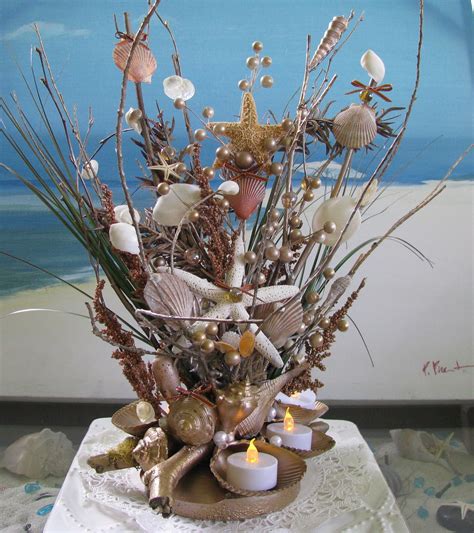 Seashell Centerpiece 20 In Beach Wedding Seashell