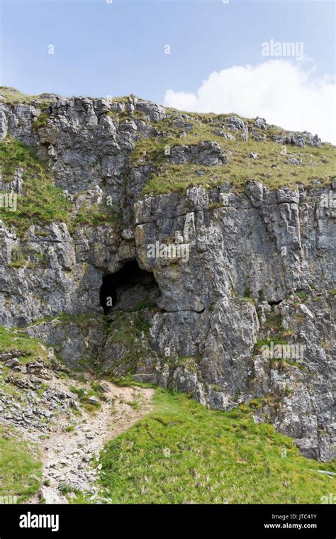 Limestone Cave Near Malham Cove In The Yorkshire Dales National Park