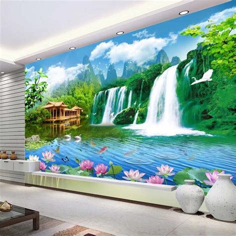 Beibehang Custom Wallpaper Beautiful Scenery Beautiful Scenery Living