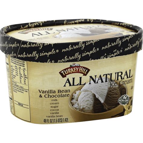 Turkey Hill All Natural Ice Cream Vanilla Bean Chocolate Frozen