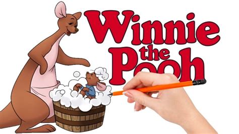 How To Draw Kanga From Winnie The Pooh Giving Roo A Nice Bath