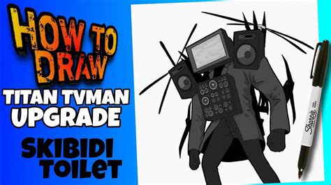 HOW TO DRAW TITAN TVMAN UPGRADE FROM SKIBIDI TOILET STEP BY STEP