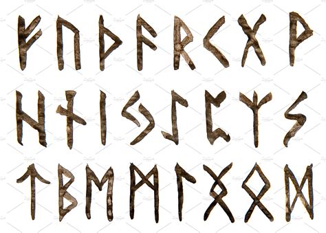 Ancient Viking Alphabet Graphic Objects ~ Creative Market
