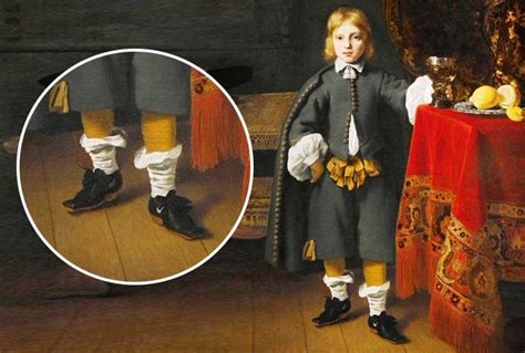 Wait What Boy In 400 Year Old Painting Spotted Wearing Nike Trainers