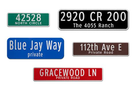 Custom Flat Blade Street Signs With 2 Lines Of Text Easy To Design