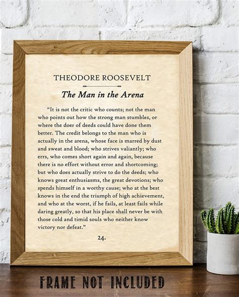 Buy Theodore Roosevelt The Man In The Arena 11x14 Unframed Typography Book Page Print
