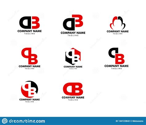 Set Of Initial Letter Db Logo Template Design Stock Vector