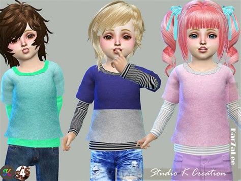Studio K Creation Giruto 13 Layer Tee Solid For Toddlers • Sims 4