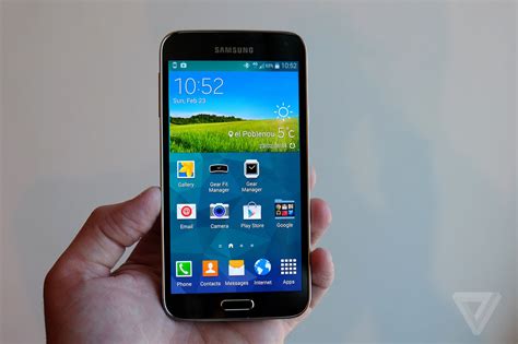 Samsung Galaxy S5 Hands On Photos The Verge