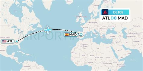 Dl108 Flight Status Delta Air Lines Atlanta To Madrid Dal108