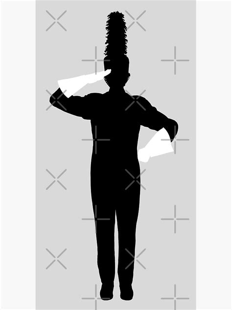 Marching Band Drum Major Saluting With White Gloves Poster For Sale