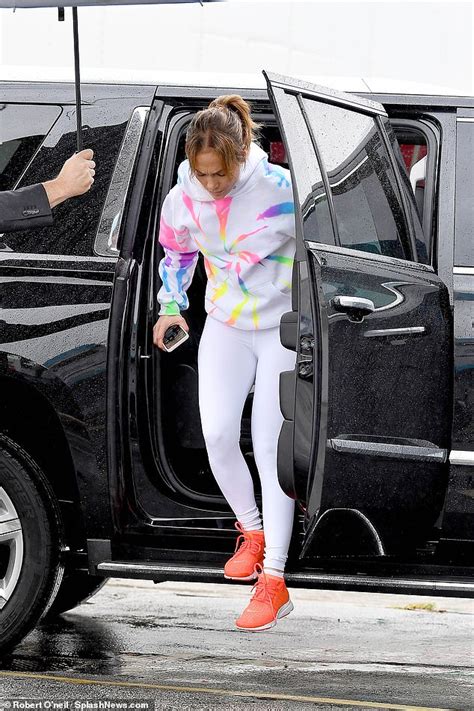 Jennifer Lopez Rocks An Electric Tie Dye Sweatshirt As She Battles The